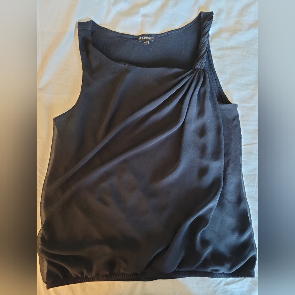 Express Black Tank Top with One Twist Strap